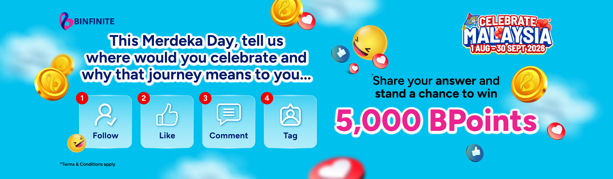 Share Your Merdeka Story & Win 5,000 BPoints!