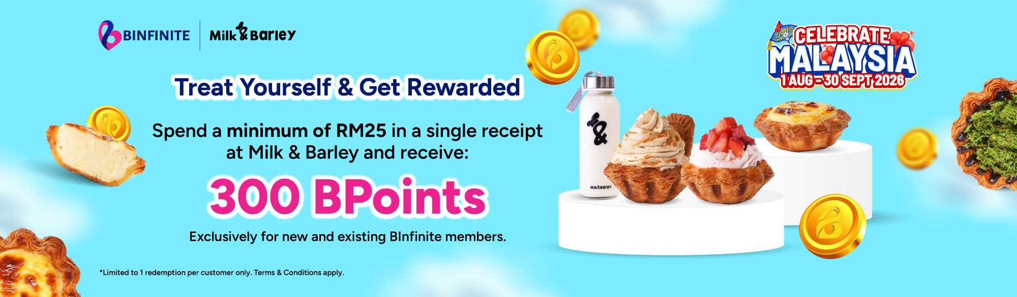 Enjoy Milk & Barley & Earn 300 Bonus BPoints